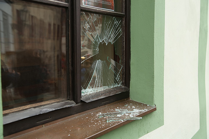 A2B Glass are able to board up broken windows while they are being repaired in Trowbridge.